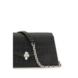 Alexander McQueen Black Calf Leather Bos Taurus Shoulder Bag