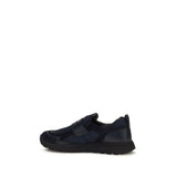 Prada Blue Calf Leather Bos Taurus Athletic Sneakers