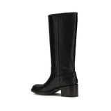 Chloé Black Calf Leather Bos Taurus Flat Boots