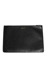 Dolce & Gabbana Black #DGFamily Embellished Leather Clutch Borse Bag