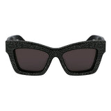 Ferragamo Black Acetate Sunglasses