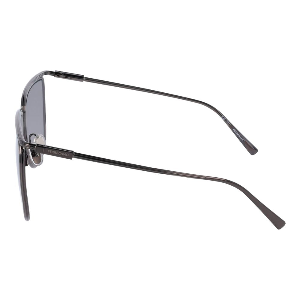 Ferragamo Gray Metal Sunglasses