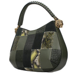 Roberto Cavalli Green Leather Handbag