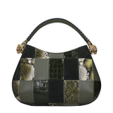 Roberto Cavalli Green Leather Handbag
