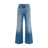 Valentino Blue Cotton Straight-Leg Jeans