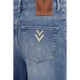 Valentino Blue Cotton Straight-Leg Jeans