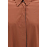 Brunello Cucinelli Brown Cotton Shirt