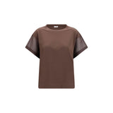 Brunello Cucinelli Brown Cotton T-Shirt
