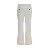 Brunello Cucinelli White Cotton Flared Pants