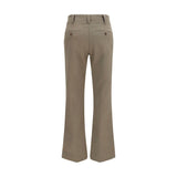Brunello Cucinelli Brown Cotton Flared Pants