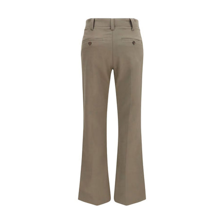 Brunello Cucinelli Brown Cotton Flared Pants