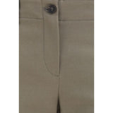 Brunello Cucinelli Brown Cotton Flared Pants