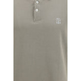 Brunello Cucinelli Bicolor Cotton Polo Shirt