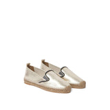 Brunello Cucinelli Gold Leather Espadrilles
