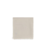 Brunello Cucinelli White Cashmere Foulard