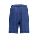 Brunello Cucinelli Blue Linen Bermuda Shorts