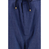 Brunello Cucinelli Blue Linen Bermuda Shorts
