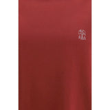 Brunello Cucinelli Bordeaux Cotton T-Shirt