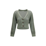Brunello Cucinelli Bicolor Cotton Cardigan