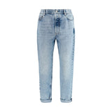 Brunello Cucinelli Blue Cotton Straight-Leg Jeans