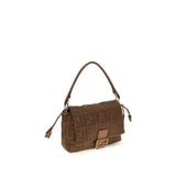 Fendi Brown Raffia Shoulder Bag