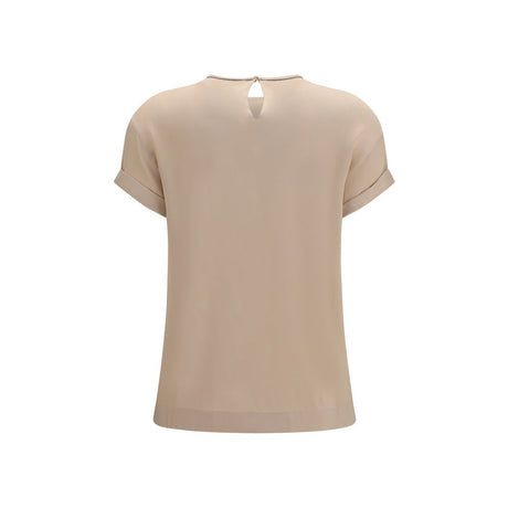 Brunello Cucinelli Beige Elastane Blouse