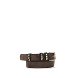 Valentino Garavani Brown Suede Leather Regular Belt
