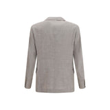 Brunello Cucinelli Beige Linen Full-Length Jacket