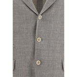 Brunello Cucinelli Beige Linen Full-Length Jacket