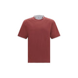 Brunello Cucinelli Bordeaux Cotton T-Shirt