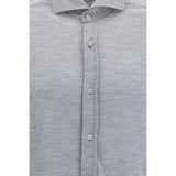 Brunello Cucinelli Gray Silk Dress Shirt