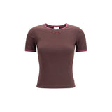 Courrèges Brown Cotton T-Shirt