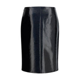 Courrèges Bordeaux Cotton Midi Skirt