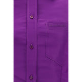 Balenciaga Purple Cotton Dress Shirt