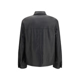Prada Black Lamb Ovis Aries Aries Leather Jacket