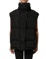 Dolce & Gabbana Black Polyester Sleeveless Padded Men Puffer Jacket