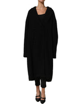 Dolce & Gabbana Black Double Breasted Men Trench Coat Jacket