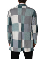 Dolce & Gabbana Multicolor Patchwork Linen Double Breasted Jacket