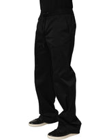 Dolce & Gabbana Black Drawstring Cotton Jogger Men Sweatpants Pants