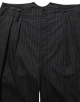 Dolce & Gabbana Black Pinstripe Wool Men Dress Trouser Pants