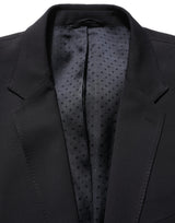 Dolce & Gabbana Black Wool Slim Fit Formal Men 2 Piece Suit
