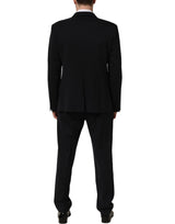 Dolce & Gabbana Black Wool Slim Fit Formal Men 2 Piece Suit