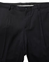 Dolce & Gabbana Black Wool Slim Fit Formal Men 2 Piece Suit