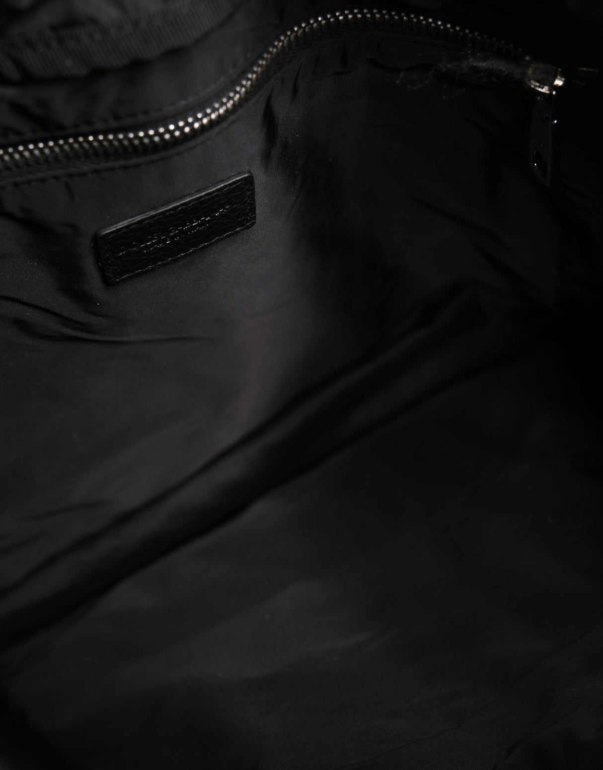 Dolce & Gabbana Black White Striped Polyester Drawstring Backpack Men Bag
