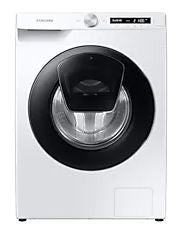 SAMSUNG WASHING MACHINE WW80T, 8KG, 1400RPM, B, SMART WIFI, DIGITAL INVERTER, ECO BUBBLE, BUBBLE SOAK, DRUM CLEAN, ADD WASH, BLACK DOOR, WHITE