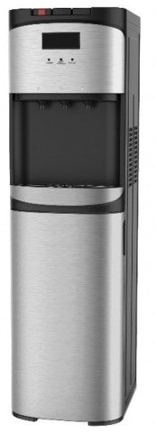 HYUNDAI WATER DISPENSER, 4L, BOTTOM LOADING, B, 420W HEATING, 100W COOLING, 3 SPOUTS, CHILD SAFETY LOCK, SPACE SAVING, LED NIGHLIGHT, DOUBLE SAFETY FOR OVERHEAT, SILVER/BLACK