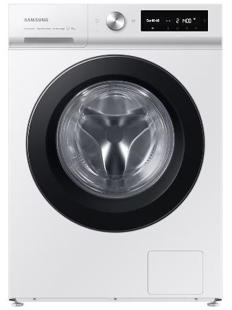 SAMSUNG WASHING MACHINE, 11KG, BESPOKE DESIGN, 1400RPM, A, 22 PROGRAMS, 72DB, 53KWH, AL CONTROL, WIFI, SMARTTHINGS, ECO BUCCLE, BUBBLE SOAK, DELAY PROGRAM, KIDS SAFETY LOCK, DRUM CLEAN+, BLACK DOOR, WHITE, 600x850x600mm, 20YW