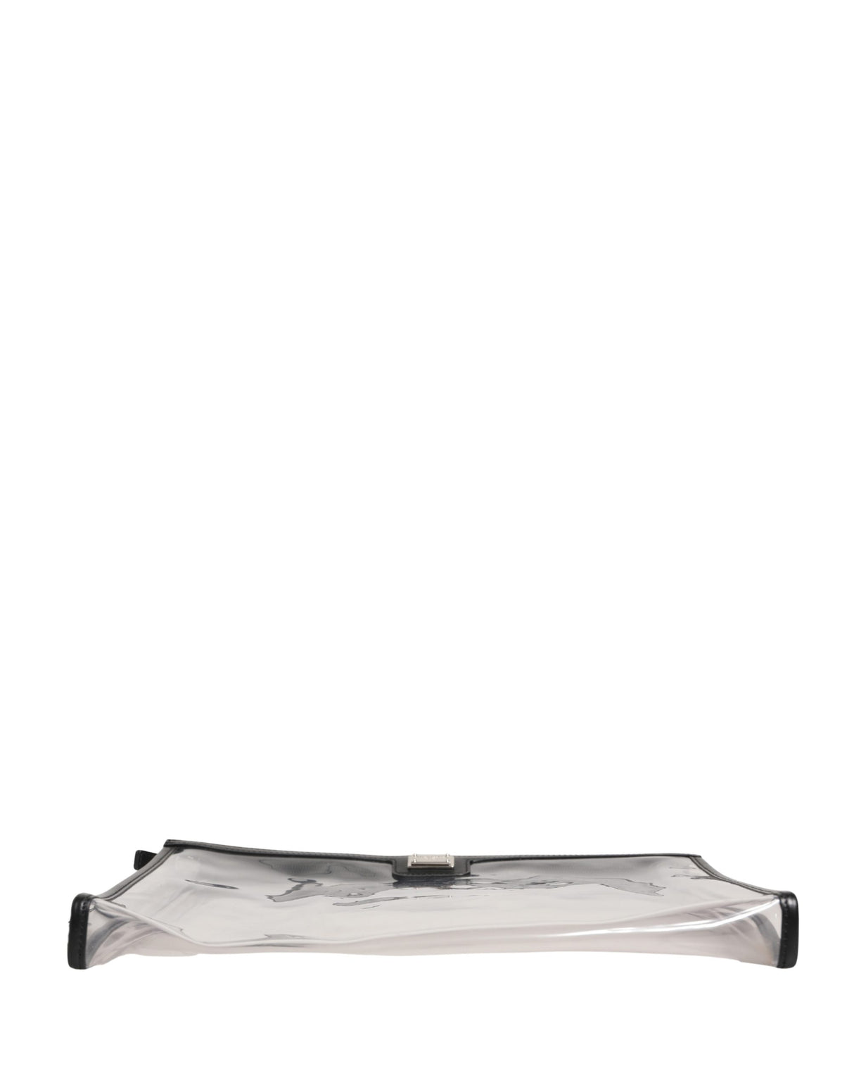 Dolce & Gabbana Transparent PVC Clutch Pouch Purse Branded Logo Plaque Bag