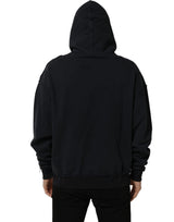 Dolce & Gabbana Black Anchor Print Hooded Sweatshirt Sweater
