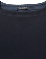 Dolce & Gabbana Dark Blue Logo Cotton Sweatshirt Sweater